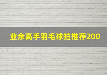 业余高手羽毛球拍推荐200