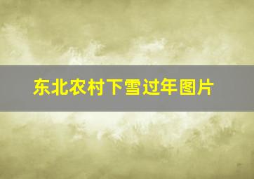 东北农村下雪过年图片