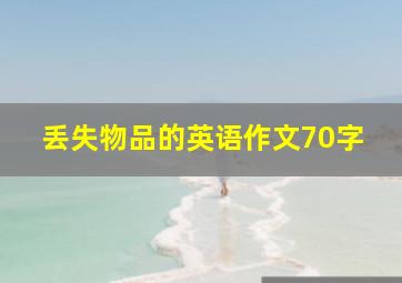 丢失物品的英语作文70字