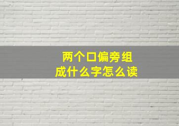 两个口偏旁组成什么字怎么读