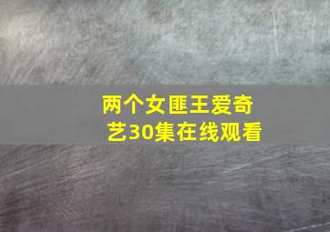 两个女匪王爱奇艺30集在线观看