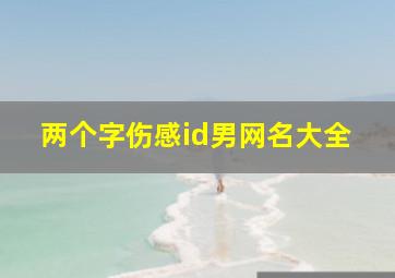 两个字伤感id男网名大全