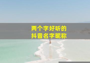 两个字好听的抖音名字昵称