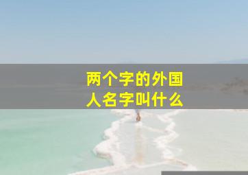 两个字的外国人名字叫什么