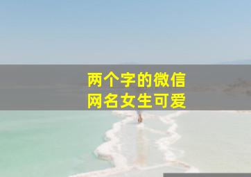 两个字的微信网名女生可爱