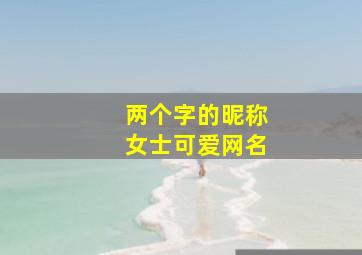 两个字的昵称女士可爱网名