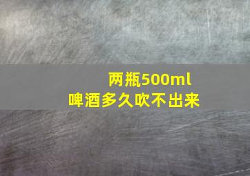 两瓶500ml啤酒多久吹不出来