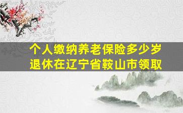 个人缴纳养老保险多少岁退休在辽宁省鞍山市领取