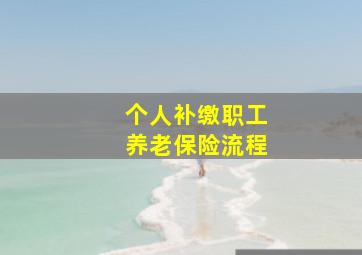 个人补缴职工养老保险流程