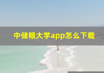 中储粮大学app怎么下载