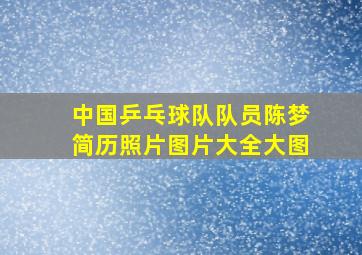 中国乒乓球队队员陈梦简历照片图片大全大图