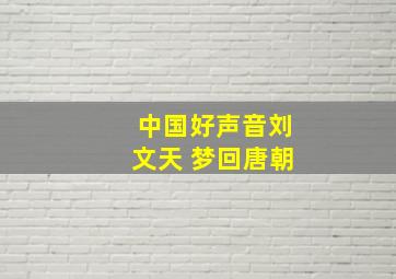 中国好声音刘文天 梦回唐朝