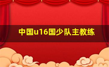 中国u16国少队主教练