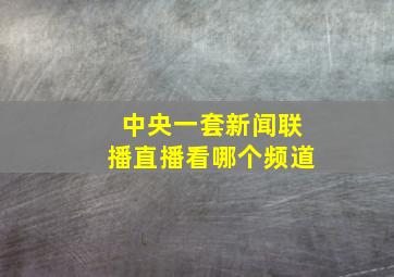 中央一套新闻联播直播看哪个频道