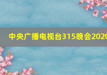 中央广播电视台315晚会2020