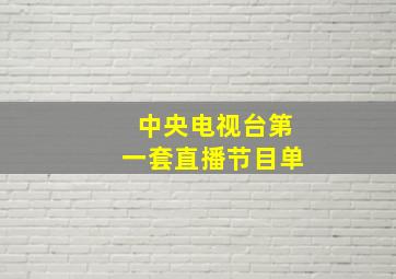 中央电视台第一套直播节目单