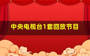 中央电视台1套回放节目