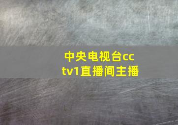 中央电视台cctv1直播间主播