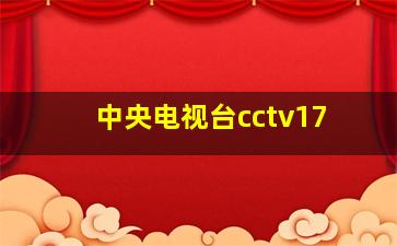 中央电视台cctv17