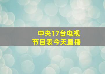 中央17台电视节目表今天直播