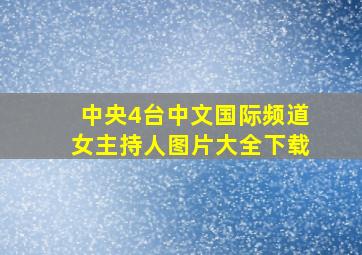 中央4台中文国际频道女主持人图片大全下载