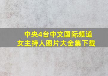 中央4台中文国际频道女主持人图片大全集下载