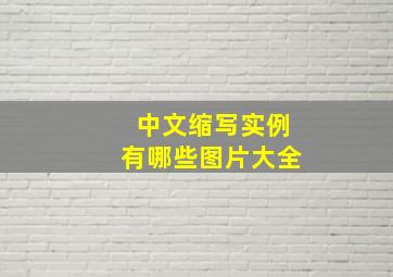 中文缩写实例有哪些图片大全