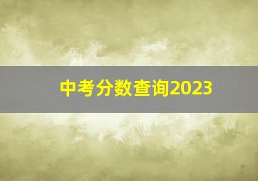 中考分数查询2023