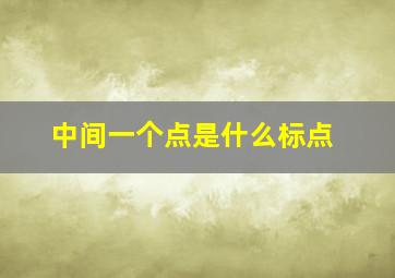 中间一个点是什么标点