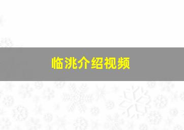 临洮介绍视频