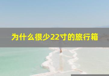 为什么很少22寸的旅行箱