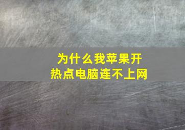 为什么我苹果开热点电脑连不上网