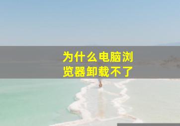 为什么电脑浏览器卸载不了