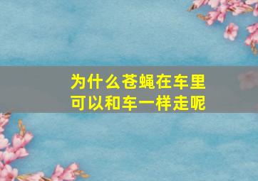 为什么苍蝇在车里可以和车一样走呢