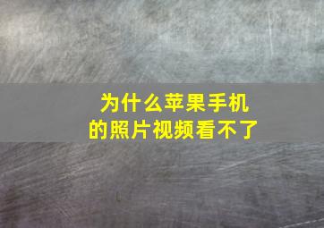 为什么苹果手机的照片视频看不了