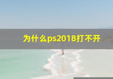 为什么ps2018打不开