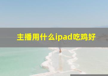 主播用什么ipad吃鸡好