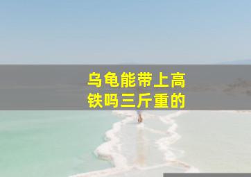 乌龟能带上高铁吗三斤重的