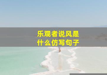 乐观者说风是什么仿写句子