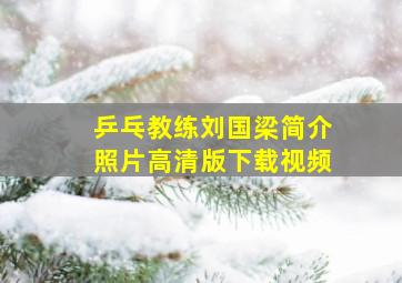 乒乓教练刘国梁简介照片高清版下载视频