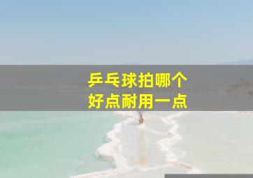 乒乓球拍哪个好点耐用一点