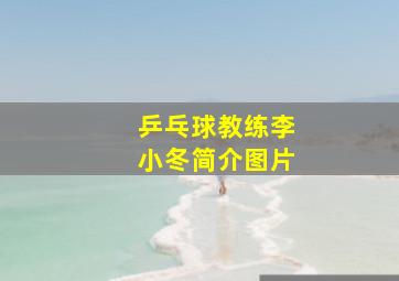 乒乓球教练李小冬简介图片