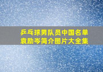 乒乓球男队员中国名单袁励岑简介图片大全集