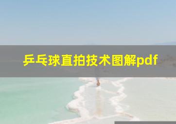 乒乓球直拍技术图解pdf