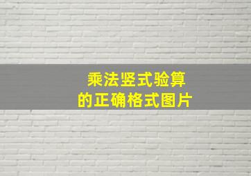 乘法竖式验算的正确格式图片