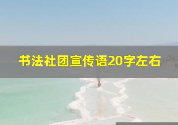 书法社团宣传语20字左右