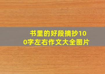 书里的好段摘抄100字左右作文大全图片