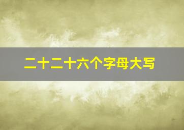 二十二十六个字母大写