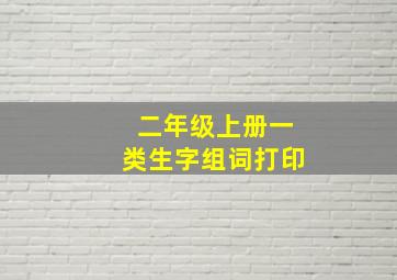 二年级上册一类生字组词打印