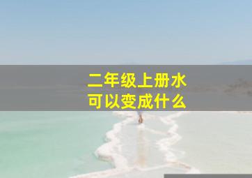 二年级上册水可以变成什么